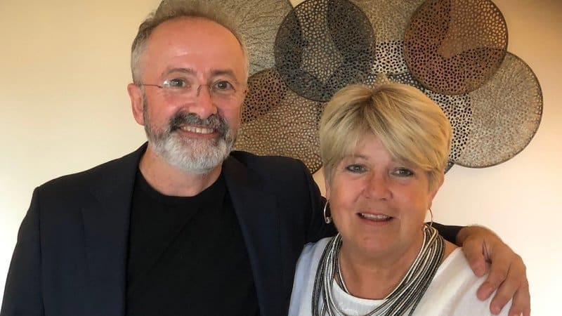 Andrew Denton with Tanya Battel